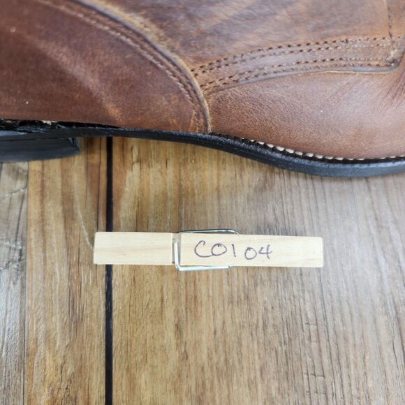 Justin Kiltie Logger Boots Mens Sz 9 D Brown Leather Lace Up Soft Toe Work Ranch - Picture 11 of 11